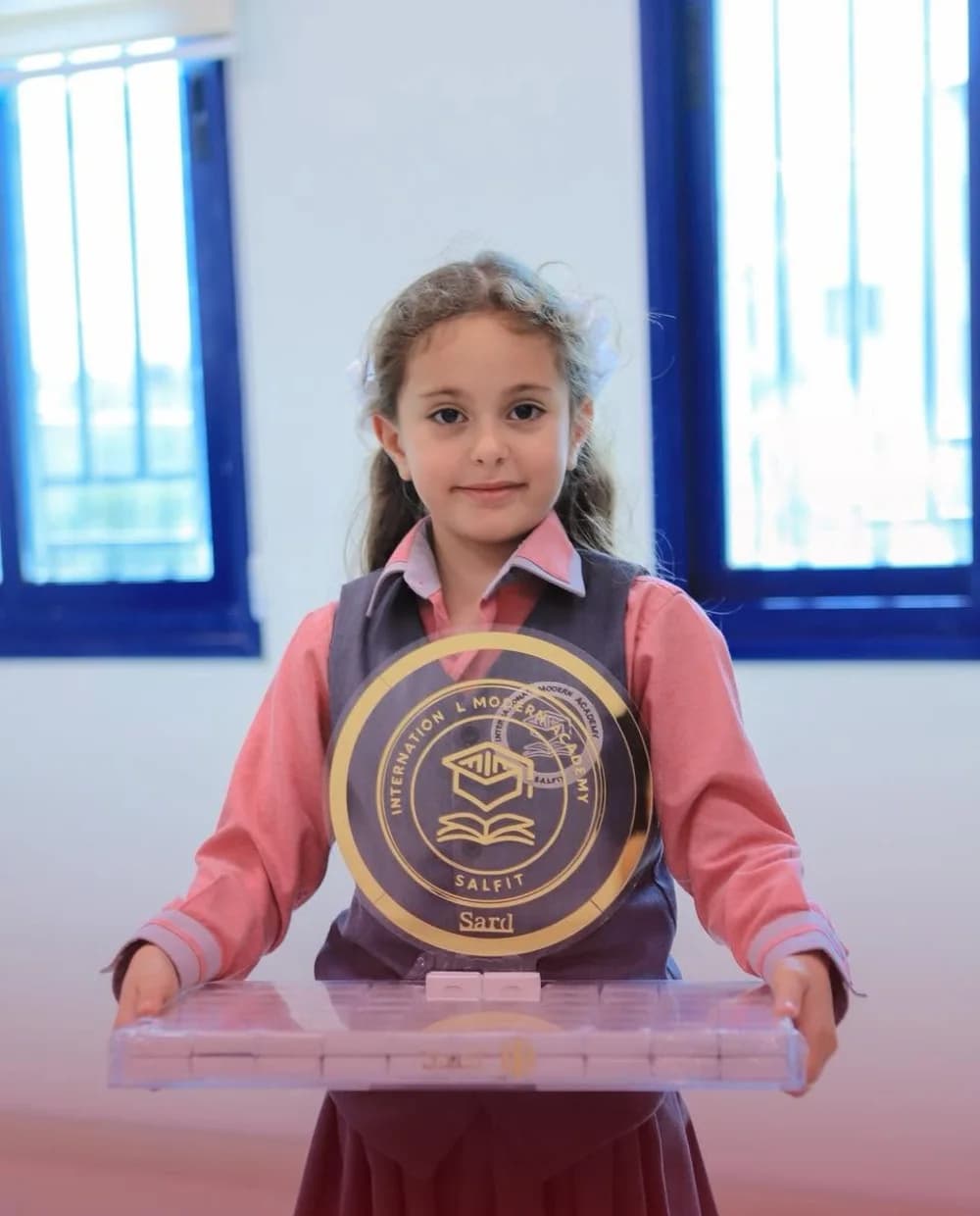 Student receiving an academic award
